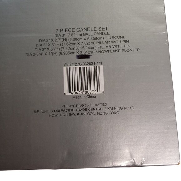 7 Piece Candle Set Elegant Assorted Designs Silver White Figural Sculpted NEW - Picture 7 of 7